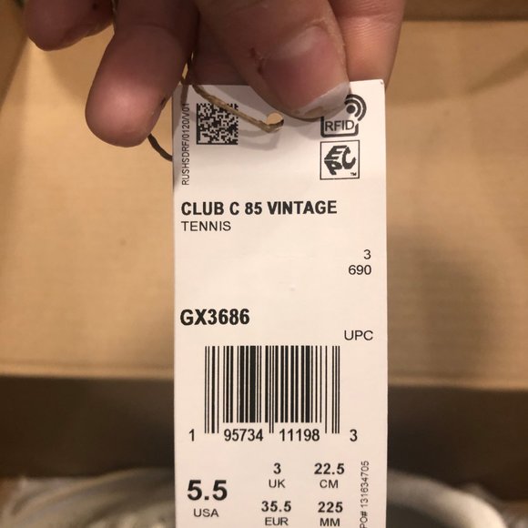 Women’s Reebok classic club c85 vintage size 5.5 - Picture 2 of 5